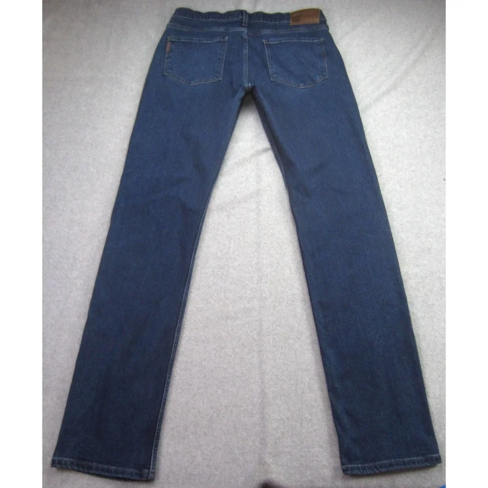 Paige Jeans Mens 30 (31x33.5) Federal Slim Straight Stretch Dark Wash Denim READ
